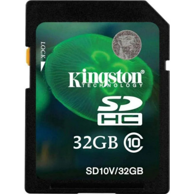 Карта памяти Kingston SDHC (Class 10) 32GB (SD10V/32GB)