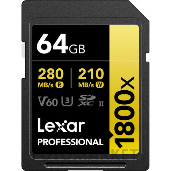 Карта памяти Lexar Professional 1800x SDXC LSD1800064G-BNNNG 64GB