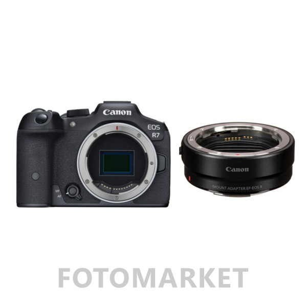 Беззеркальный фотоаппарат Canon EOS R7 Body + адаптер крепления EF-EOS R