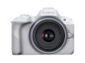 Беззеркальный фотоаппарат Canon EOS R50 RF-S 18-45mm f/4.5-6.3 IS STM белый