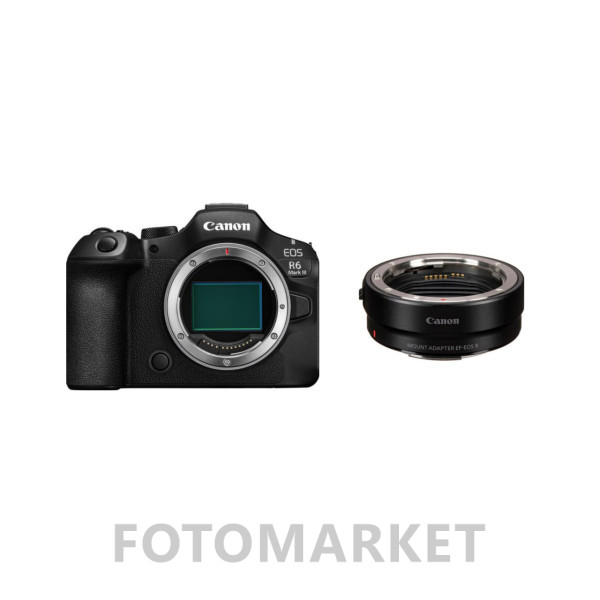 Беззеркальный фотоаппарат Canon EOS R6 Mark III Body + адаптер крепления EF-EOS R