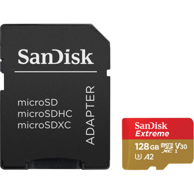 Карта памяти SanDisk Extreme PRO microSDXC SDSQXCD-128G-GN6MA 128GB (с адаптером)