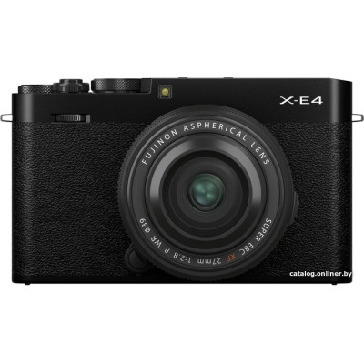 Беззеркальный фотоаппарат Fujifilm X-E4 kit XF 27mm f/2.8 WR (черный)