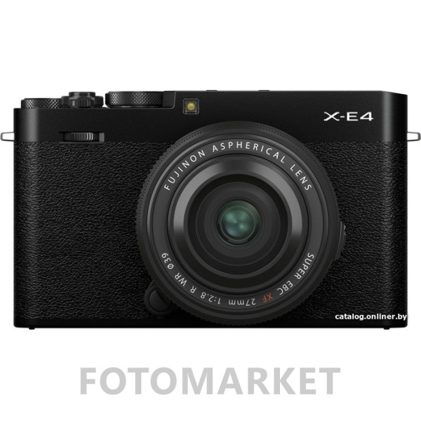 Беззеркальный фотоаппарат Fujifilm X-E4 kit XF 27mm f/2.8 WR (черный)