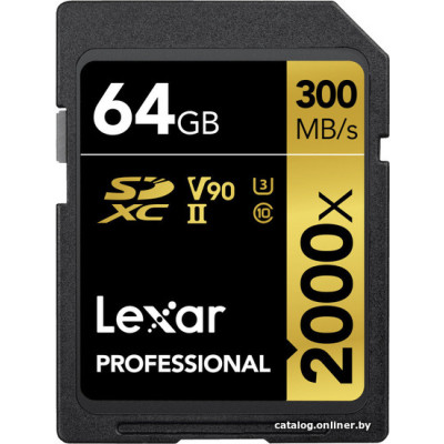 Карта памяти Lexar Professional 2000x SDXC LSD2000064G-BNNNG 64GB