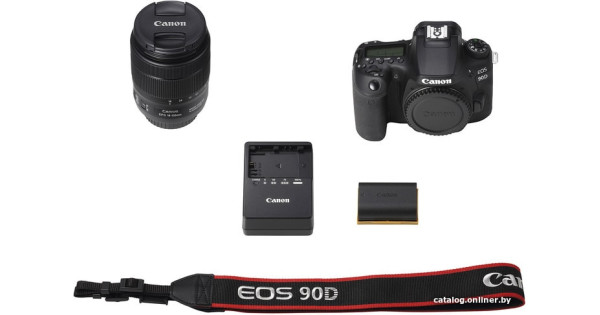 Зеркальный фотоаппарат Canon EOS 90D Kit 18-135 IS USM (черный) купить ...